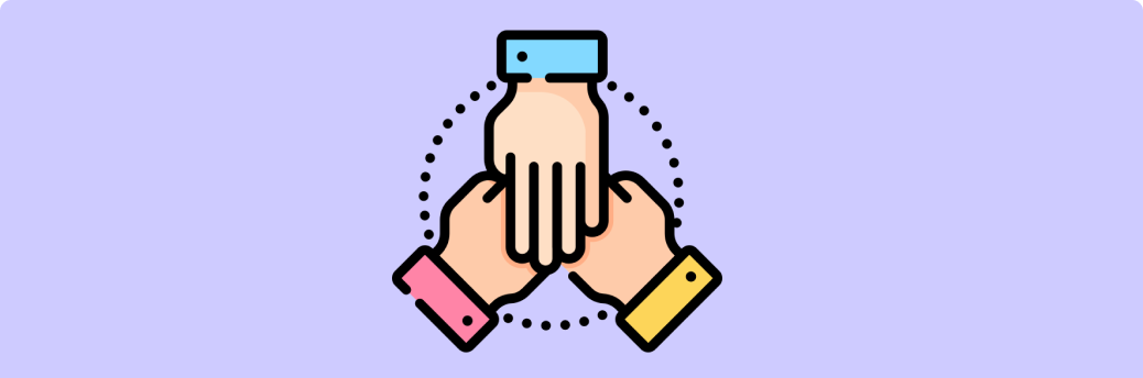 Savila Groups - Illustration of Hands Together Symbolizing Group Collaboration and Teamwork